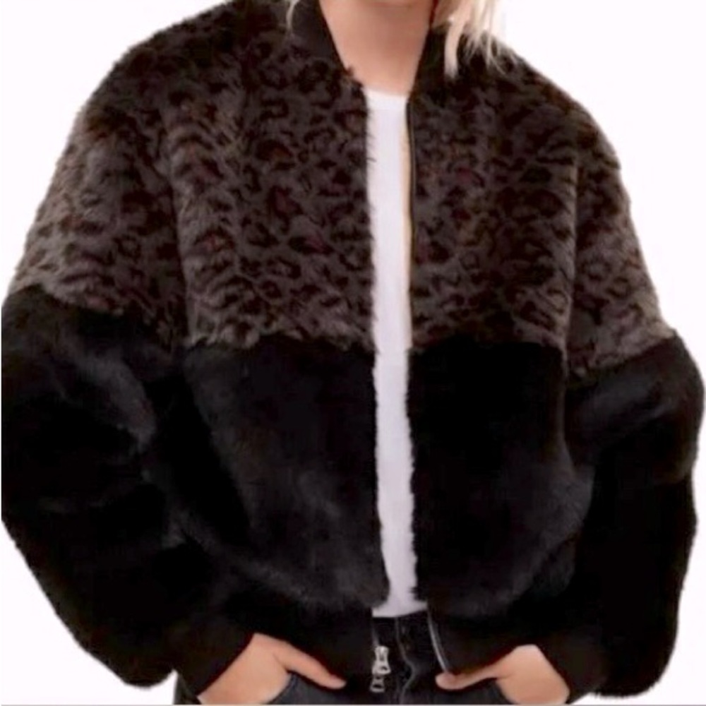 TNA Bomber Jacket Faux Fur